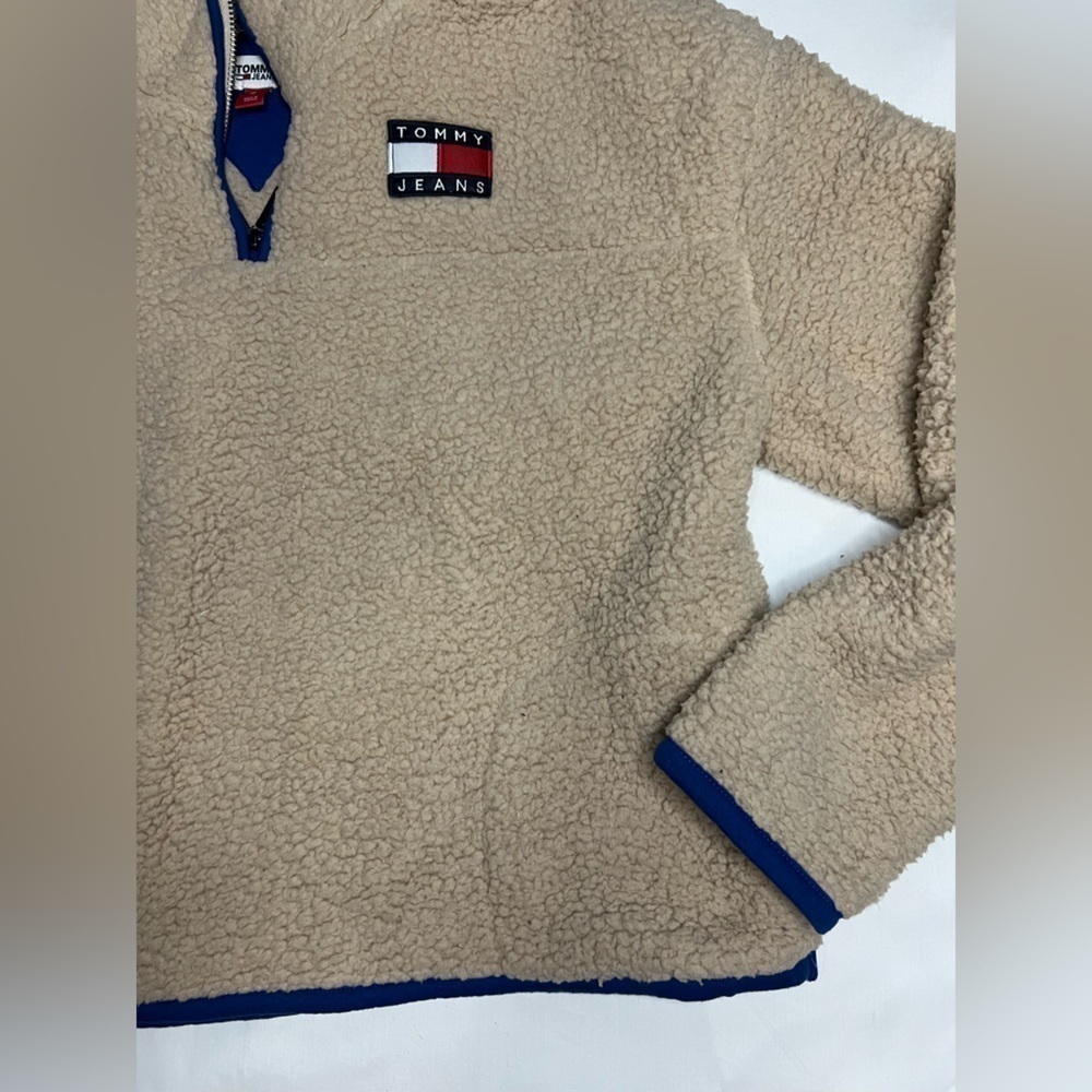 Tommy Hilfiger Jeans 1/4 Zip Fleece Sherpa Women’s Size Medium - Picture 4 of 5